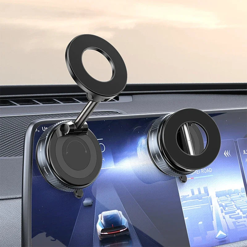 Vacuum Magnet Car Bracket Upgraded Version Multi-angles Adjustment Strong Magnetic Suck Foldable Car Navigation Phone Holder