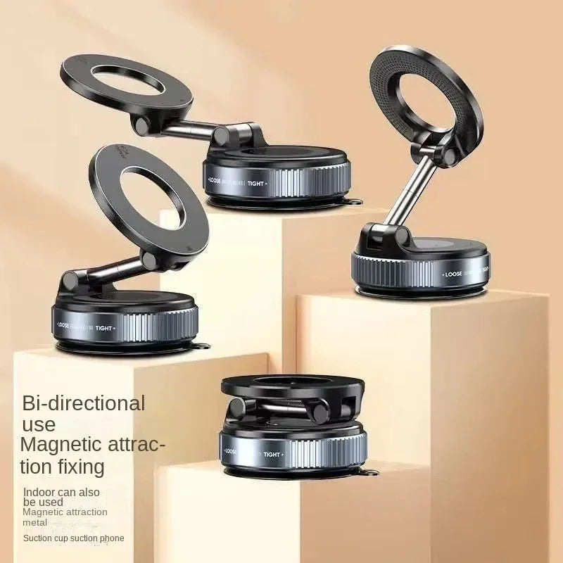 Vacuum Magnet Car Bracket Upgraded Version Multi-angles Adjustment Strong Magnetic Suck Foldable Car Navigation Phone Holder