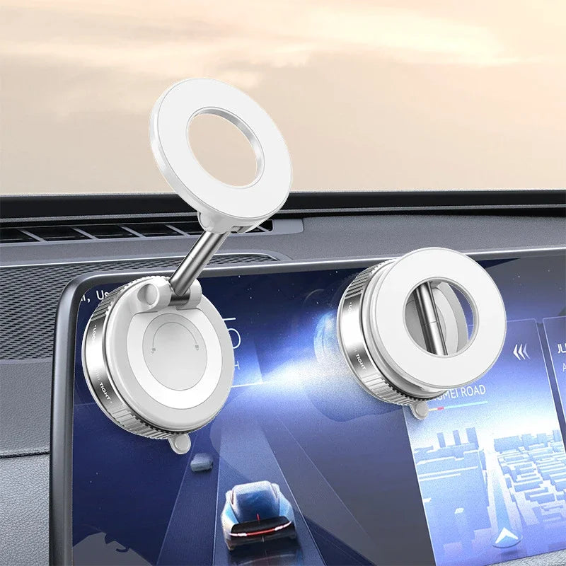 Vacuum Magnet Car Bracket Upgraded Version Multi-angles Adjustment Strong Magnetic Suck Foldable Car Navigation Phone Holder